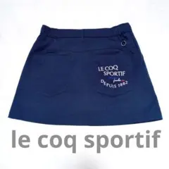美品☆ルコックスポルティフ　ゴルフ　インナーパンツ付きスカート　ネイビー　Lのサムネイル