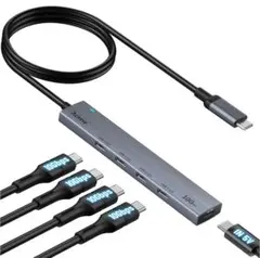 Aceele USB Cハブ 10Gbps 4ポート拡張 USB 3.2