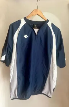DESCENTE ネイビー/ホワイト 半袖アウター