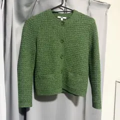 ユニクロ　ニットショートジャケット　GREEN