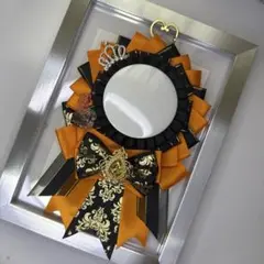 【痛ロゼット】 ロゼット オレンジ ゴールド 金 ブラック 黒