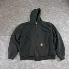 フルジップCarhartt メキシコ製 ジップパーカー ブラック Lメンズ古着