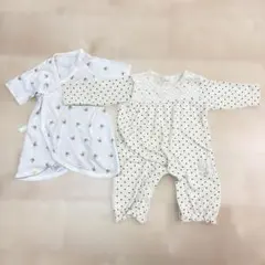 《洗い替え用2セット》 コットンロンパース 60&70cm