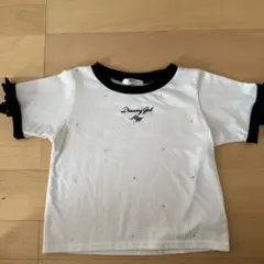 アルジー　Tシャツ　ベロア　ラインストーン　130