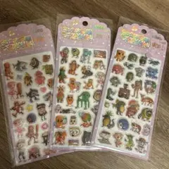 安値！トゥントゥンサフール蓄光シール　３枚組