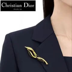 Christian Dior クリスチャン ディオール ラインストーン ブローチ Christian Dior クリスチャンディオール ロゴ ラインストーン