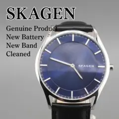 稼働 SKAGEN SKW6237 ブルー文字盤 新品電池 新品ベルト 腕時計のサムネイル
