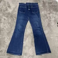 アメカジ 70s,BIG-JOHNダークブルーブーツカットボタンフライデニム