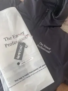 ENNOY PADDED NYLON HOODIE BLACK Ｌ