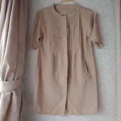 DES PRES ベージュのシルクワンピース　フリーサイズ