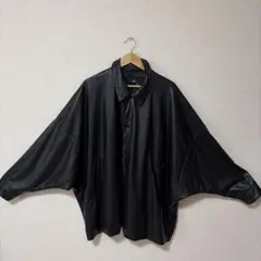 黒レザーオーバーサイズジャケット