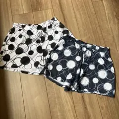 【美品】プリンス　ショートパンツ キュロット L　ホワイト・ネイビー2枚セット