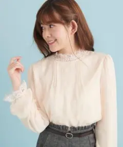 MAJESTIC LEGON フェミレースブラウスシャツ　アイボリー　Sのサムネイル