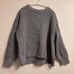 MARBLE WALTZ グレー ざっくりニットセーター M 海外古着