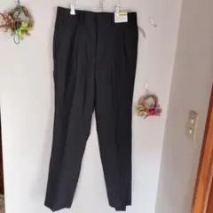 紳士未使用 チャコール タック スラックス82