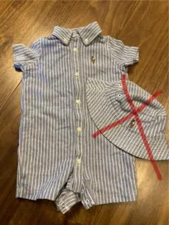 Ralph Lauren ストライプロンパース 6M