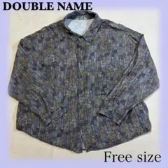 DOUBLE NAME 総柄長袖シャツ レーヨン100% ヴィンテージデザインのサムネイル