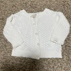 petit main カーディガン 80 ホワイト