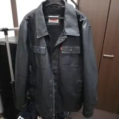 LEVI'S リーバイス　ブラックレザージャケット　XL