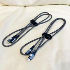 1m×2本❣️USB-C to Lightning ケーブル グレー