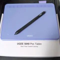 【ほぼ未使用】ugee 6.3×4インチ ペンタブ本体 S640 パープル 有線