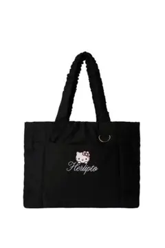 HLT x Hello Kitty Puffer Tote Bag black - メルカリ