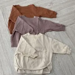 トレーナー 3色セット サイズ80 くすみカラー　女の子