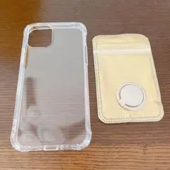 iPhone11 Pro ケース クリア ソフトケース リング付き