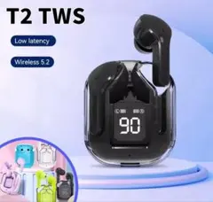 【新品未使用】T2ワイヤレスBluetoothイヤホン　ブラックのサムネイル