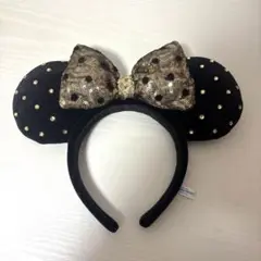 ディズニー　カチューシャ　黒と金