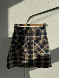 正規品　miu miu チェック柄ミニスカート 38