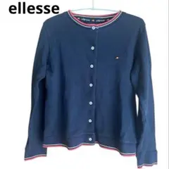 ellesse ネイビー ボタン付きカーディガン