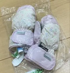 conoco ピンク花柄手袋 1〜2歳用