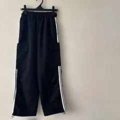 サイドライン カーゴパンツ ブラック