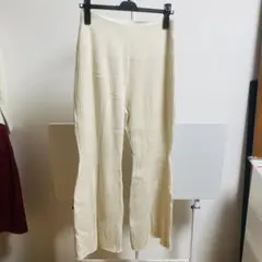 ユニクロ　マメクロゴウチ　白　XXL　３Dニット　フレアパンツ