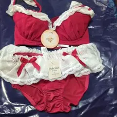 Dolce Fiora 赤 ブラジャーショーツセット M　F70 B
