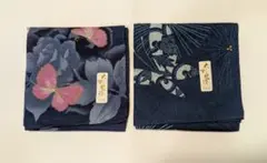 大判藍染めハンカチ２枚セット