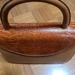 courrèges クロコダイル風ハンドバッグ