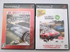 PS2　WRC4　ニードフォースピード モスト・ウォンテッド　2枚セット