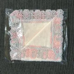 新品レア 近沢レース ミニタオルハンカチ アマビエ ペールピンク