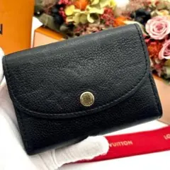 セール✨ ルイヴィトン アンプラント ポルトモネ ロザリ ブラック 折り 財布