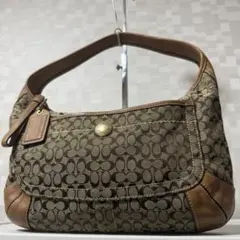 美品✨ コーチ ワンショルダーバッグ ブラウン キャンバス 11294 