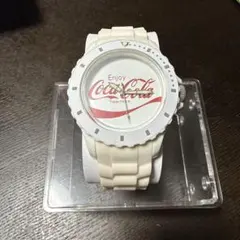 Coca-Cola ホワイト アナログ腕時計