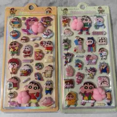 クレヨンしんちゃん 肉球シール ぷっくりシール 立体シール 2枚セット