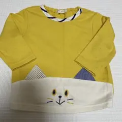 babycheer猫の顔刺繍 長袖Tシャツ