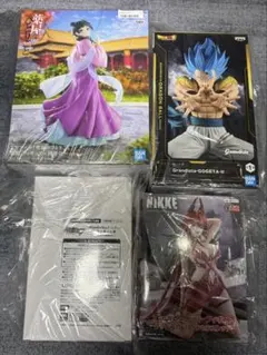 プライズ　美少女フィギュアなど4種セット　長靴ミク　レッドフード　猫猫　ゴジータ
