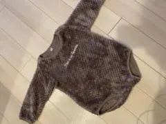 ブラウン フリースもこもこロンパース サイズ80