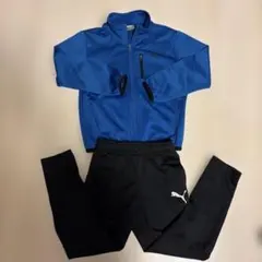 PUMA ジャージセット 120 青/黒