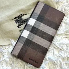 【極美品】BURBERRY バーバリー チェック柄 長財布 ブラウンのサムネイル