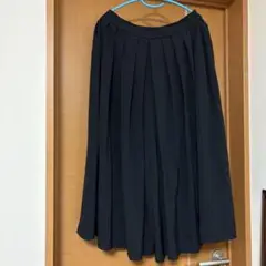 黒 ガウチョパンツ　スカーチョ　 L